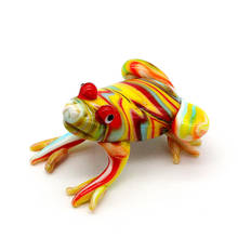 Cute Glass Frog Hand Blown Animal Collectible Figurine Christmas Gifts For Kids Home Decor Murano Style Art Sculpture Ornaments 2024 - buy cheap