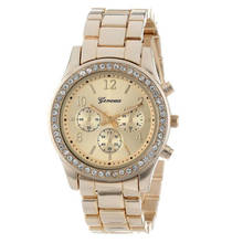 Fashion women's watches ladies wrist watches Faux Chronograph Quartz Plated Classic Round Ladies Women Crystals  Watch Women 2024 - buy cheap