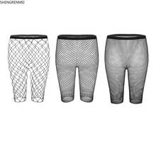 SHENGRENMEI Black Pantyhose Fishnet Short Tights for Men's Male Underwear Sexy Lingerie Net Stocking Men Panty Hose Body Tight 2024 - buy cheap