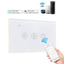 Ventilador de techo inteligente con wifi, interruptor de luz con aplicación Tuya, lámpara de pared estándar de EE. UU., Panel táctil, control remoto por voz, regulación de velocidad 2024 - compra barato