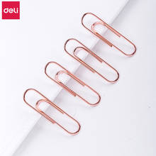 Deli Metal Clips 160pcs High Quality Rose Gold Paper Clips Gold Office Supplies Paperclips 3# Cute School Office Stationery 2024 - buy cheap