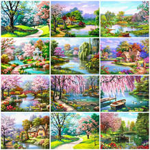 AZQSD Diamond Painting Nature Cross Stitch Handmade 5D DIY Full Square Drill Diamond Embroidery Scenery Mosaic Home Decor Gift 2024 - buy cheap