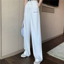 Women Pants Summer and Autumn Loose White Casual Pants Women's High Street Straight Pants Pantalones De Mujer 2024 - buy cheap