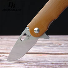 Cuchillo plegable de 7,9 "FH11 60-61HRC G10 mango D2 hoja rodamiento de bolas al aire libre, cuchillos para acampar, caza, senderismo, pesca, EDC 2024 - compra barato