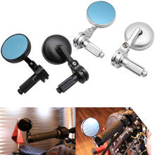Espelhos retrovisores universais para motocicleta, 7/8, 22mm, cnc, alumínio, anti-reflexo, retrovisor lateral preto 2024 - compre barato