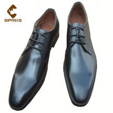 SIPRIKS-zapatos de vestir de cuero genuino para hombre, calzado italiano hecho a mano, con ribete, estilo Derby, esmoquin Formal, 46 2024 - compra barato