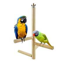 Деревянная клетка для попугаев, подставка для окуня, круглая деревянная спиральная лестница для попугаев, подвесные товары для домашних животных 2024 - купить недорого