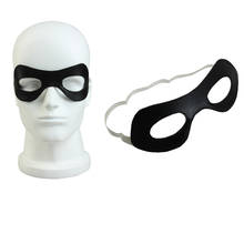Disfraz de superhéroe para adultos, máscara de ojos para fiesta de Halloween, accesorios de piel sintética negra 2024 - compra barato