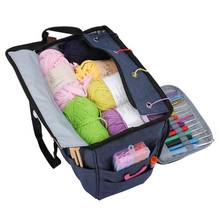 Portable Knitting Bag Wool Yarn Crochet Hooks Storage Bags Sewing Needles Organizer Sewing Knitting Storage Bag Pouch 2024 - buy cheap