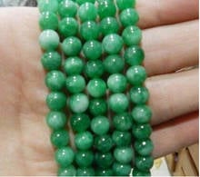 +++818 6mm Natural Green Emerald Round Loose Beads 15" 2024 - buy cheap