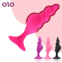 OLO Anal Beads Butt Plug G spot Stimulator Thread Anal Plug Prostate Massager Silicone Anal Dildo Adult Product 2024 - buy cheap