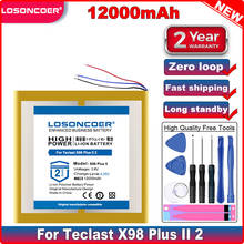 Аккумулятор LOSONCOER 12000 мАч для планшета Teclast X98 Plus II 2, 3 линии, C2D7 2879127, батарейки для ПК + Бесплатные инструменты 2024 - купить недорого