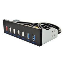 USB HUB 5.25 inch 7 Ports HUB Front Panel 19 Pin to 2USB 3.0+4 USB 2.0 Optical Drive Fast Quick Changer Connector for PC Desktop 2024 - buy cheap