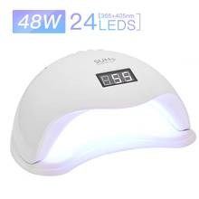 Lámpara UV LED de 48W, secador de uñas para todos los esmaltes de Gel, temporizador inteligente de 10/30/60s para manicura, enchufe europeo/estadounidense 2024 - compra barato