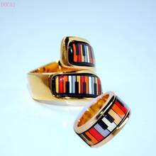 BOCAI Cloisonne Enamel Rings for Women 2021 New Fashion Jewelry Popular Temperament Personality Hand Ornaments 2024 - buy cheap