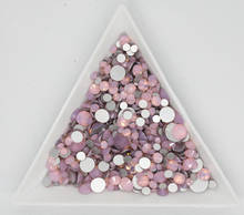 Pink Opal Glass 3D Nail Art Rhinestones ss3 ss4 ss5 ss6 ss8 ss10 ss12 ss16 ss20 ss30 ss34 Crystal Nail Art Rhinestones 2024 - buy cheap