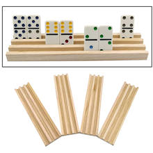 4 Pack Domino Tile Rack Wooden Domin Game Trays Holder Organizer 3 Slots 2024 - buy cheap