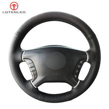 LQTENLEO Black Artificial Leather Car Steering Wheel Cover For Mitsubishi Pajero 2007-2019 Galant 2008-2012 Zinger 2008-2011 2024 - buy cheap