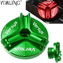 Motorcycle CNC M20*2.5 Aluminum Engine Oil Filter Cup Plug Cover For Kawasaki Versys 650 1000 versys650 2007-2017 2016 2015 2014 2024 - buy cheap