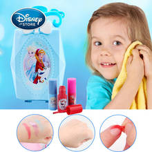 Disney-Juego de maquillaje de Frozen para niña, juguete de princesa Elsa, Anna, con caja, esmalte de uñas, sombra de ojos, rubor, juguetes de moda 2024 - compra barato