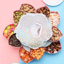 In Stock Three Layer Nut Serving Platter Flower-Shaped Rotating Snack Containers Candy Tray Snack Box for Party Home Picnic 2024 - buy cheap