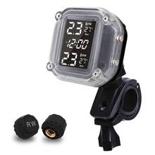 Wireless Motorcycle TPMS Real Time Tire Pressure Monitoring System Universal 2 External Internal Sensors LCD Display 2024 - buy cheap