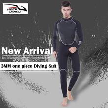 Roupa de mergulho de neoprene 3mm, peça única, para homens, mergulho, surf, submarina, tamanho grande 2024 - compre barato