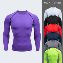 MMA T-shirt Long Sleeve Men Sport Jerseys Boxing MMA Compression Shirts  Quick Drying Muay Thai Jiu Jitsu BJJ Boxing Clothing 2024 - buy cheap