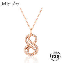Jellystory luxury charms necklace with zircon figure shape pendant real 925 sterling silver jewelry for women wedding engagement 2024 - buy cheap