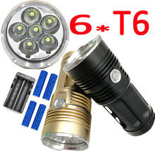 3 Modes 6x XM-L T6 LED Flashlight Tactical lanterna Torch Lamp 6500LM Night Light Camping Hunting  +4x 18650 Battery +Charger 2024 - buy cheap
