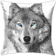 Capas de almofadas decorativas de dois lados-eyed wolf impressas capas de travesseiro de lance para sofá quarto carro 2024 - compre barato