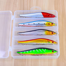 5 Pcs Fishing Lures 20.5g 140mm Minnow isca artificial Crankbaits Fishing Accessories With Storage Box 2024 - buy cheap