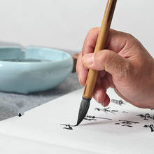 Pincéis de pintura para caligrafia chinesa, 3 peças, caneta para lanudo e weasel, escova de escrita múltipla para escola estudante, caligrafia 2024 - compre barato