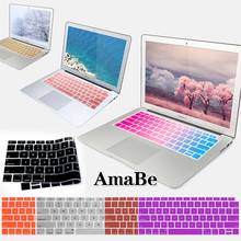 Capa de silicone para teclado de laptop, capa de silicone macia à prova d'água para laptop apple macbook 2018 new air 13 polegadas (a1932) 2024 - compre barato