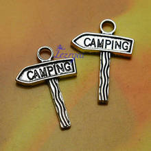 30pcs/lot--22x16mm, Antique silver plated camping Charms  ,DIY supplies, Jewelry accessories 2024 - buy cheap