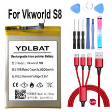 100% nuevo Vkworld S8 batería de teléfono MTK6750T 5500mAh + cable USB + kit de herramientas 2024 - compra barato