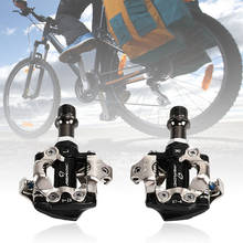 Pedais de liga de alumínio para mountain bike, pedal sem clipes compatível com shimano spd grampos (incluídos) multifuncionais 2024 - compre barato