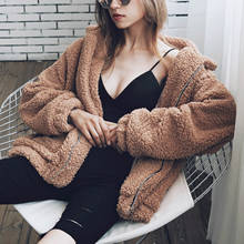 Autumn Winter Faux Fur Coat Women 2021 Casual Warm Soft Zipper Fur Jacket Plush Overcoat Pocket Oversize Teddy Coat Female XXXL 2024 - buy cheap