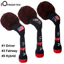 New Knitted Golf Club Head Covers for Woods Pom Pom Driver Fairway Hybrid Head Cover 1 3 5 for Men Women Kids 2024 - buy cheap