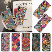 MANDALA retro art color pattern Phone Case For Samsung galaxy S 9 10 20  A 10 21 30 31 40 50 51 71 s note 20 j 4 2018 plus 2024 - buy cheap