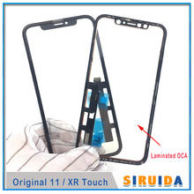 Panel táctil LCD Original para reparación de pantalla de iPhone XR 11, Panel digitalizador de cristal con marco y pegamento de película OCA, 1 unidad 2024 - compra barato