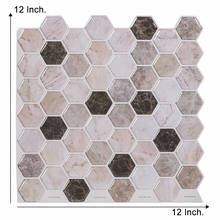 Azulejos de pared EasyTiles pelar y pegar 3D, baño y cocina, impermeable contra salpicaduras, deflector de despensa, decoración del hogar (305x305mm) 2024 - compra barato