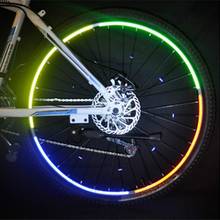 8 lines/page Mountain Bike Motor Bicycle Wheel Rim Reflective Stickers Tape Decals Protective Kids Safety Cycling Accessories 2024 - buy cheap