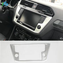 For Volkswagen Tiguan L accessories 2017 2018 2019 abs chrome Navigation box car sticker 2024 - buy cheap