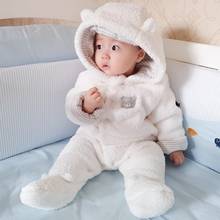 New Born Baby Clothes Cartoon Fleece Warm Baby Girls Romper Jumpsuit Soft Pajamas Romper For Baby Boys Hooded Infant Clothing 2024 - buy cheap