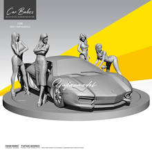 1/35 YUFAN MODEL Resin model kits (1 Sports car + 4 beauty)self-assembled YFWW-2110 2024 - buy cheap