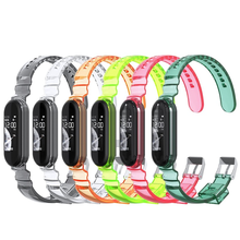 Pulseira para xiaomi mi banda 5 band4 3 silicone transparente substituição pulseira para xiaomi xiomi mi banda 4 3 miband 5 correia correa 2024 - compre barato