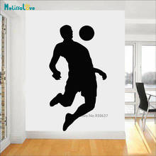 Decalque da parede adesivo jogador de futebol criativo vinil decalque da parede mural decoração casa ba512 2024 - compre barato