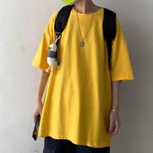 Plain Oversized T Shirt Men Bodybuilding and Fitness Loose Casual Lifestyle Wear T-shirt Male Streetwear Hip-Hop Tops 2024 - buy cheap