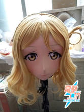 (RG9153)Customize Full Head Female/Girl Resin Japanese Animegao Cartoon Character Crossdress Cosplay Kigurumi Doll Mask 2024 - buy cheap